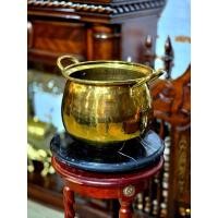 ราคา หม้อทองเหลืองโบราณ ? ? ? ? ? ? ? ? ? ? ? ? ? ? ? ขนาดเส้นผ่าศูนย์กลางรวมหูจับ 29 cm วัสดุเป็นทองเหลืองเนื้อดี งานเก่าสะสม (43455911990)