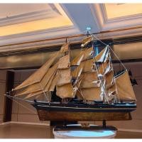 ราคา นำเข้าตกแต่ง ขายโมเดลเรือ Shirt เรือไม้จำลองขนาดใหญ่สุดหรู Shirt Model Ship Solid Wood ขนาด 110 x 25 x 86 ซม (42010477937)