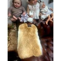ราคา นำเข้า Rabbit fur rug พรมขนกระต่าย พรมขนสัตว์ ฟอกนุ่ม ขนสีน้ำตาลอ่อนแซมขาว สัมผัสนุ่มลื่น (28292779679)
