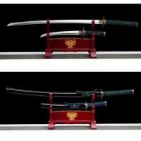 ราคา นำเข้า Handmade Samurai Sword Set of Two 9610 Spring Steel ชุดดาบซามูไร 2 เล่ม Katana Wakizashi งานตีมือ (28142509986)
