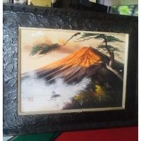 ราคา นำเข้า ภาพภูเขาไฟญี่ปุ่น งานกรอบไม้ ขนาด 49 39 ซม ภาพตกแต่งสไตล์ญี่ปุ่นสุดคลาสสิก โดดเด่น (53801915967)