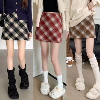 ราคา กระโปรงทรงเอ ลายสก๊อต มีซับด้านใน ดีเทลซิปรูดด้านหลัง สไตล์เกาหลี สําหรับผู้หญิง High Quality Christmas New Year (20284007119)