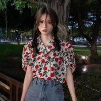 ราคา เสื้อเชิ้ตแขนสั้น แขนพัฟ ทรงหลวม เข้ารูป ลายดอกไม้ เข้ากับทุกการแต่งกาย สไตล์วินเทจ แฟชั่นฤดูร้อน สําหรับผู้หญิง (28635896425)