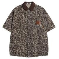 ราคา เสื้อเชิ้ตแขนสั้นหลวมพิมพ์ลายเสือดาวอเมริกันฤดูร้อนใหม่เสื้ออินเทรนด์ คนพาล หล่อค่าระดับไฮเอนด์ (25641218992)