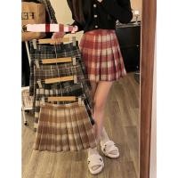 ราคา กระโปรงลายสก็อตผ้าสักหลาด ทรงเทนนิส ดีเทลซิปรูดด้านข้าง สไตล์เกาหลี (26876387301)