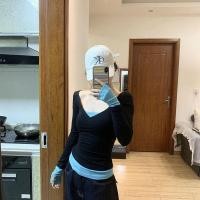 ราคา ท็อปส์ไหมน้ำแข็ง แขนยาว ก้นเข้ารูป เสื้อครอป (28643013382)