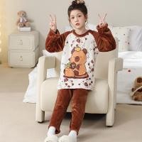 ราคา ชุดเสื้อผ้าเด็ก ชุดนอนสักหลาบหนาอบอุ่น สำหรับเด็กผู้หญิงและวัยหัดเดิน ชุดนอนแขนยาว ชุดเด็ก ชุดนอนเด็ก (42321607956)