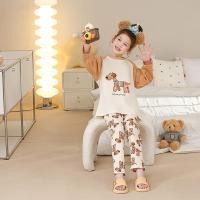 ราคา ชุดนอนสำหรับเด็กผู้หญิงวัยหัดเดินถึงโต สไตล์เสื้อคอกลมแขนยาว พิมพ์การ์ตูนสดใส (27792672722)