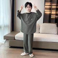 ราคา ชุดนอนเด็กสองชิ้น เสื้อแขนยาวคอกลม กางเกง สำหรับเด็กโตและเด็กวัยหัดเดิน (27693523664)