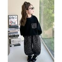 ราคา ชุดสูทฤดูใบไม้ร่วงสําหรับเด็กผู้หญิงชุดสูทสองชิ้นลายเสือดาวเกาหลีแฟชั่น (41074183784)