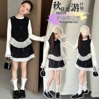 ราคา สาวฤดูใบไม้ร่วงชุดแฟชั่นแฟชั่นเด็ก จุดต่ําสุด เสื้อสไตล์ชาแนลชุดสองชิ้น (40074218979)