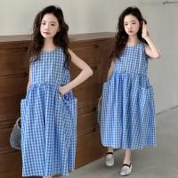 ราคา ชุดกระโปรงลายสก๊อตสไตล์เกาหลีสำหรับสาวฤดูร้อน กางเกงขายาวและเสื้อกั๊กลOOSE FIT (46951494075)