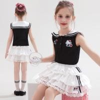 ราคา ชุดกระโปรงสั้นสไตล์ทหาร แขนกุด พร้อมลายกระโหลก ชุดสองชิ้นสำหรับฤดูร้อน (41115175088)