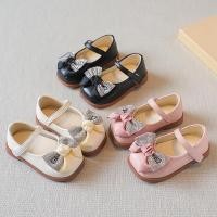 ราคา รองเท้าหนังสไตล์เจ้าหญิงสำหรับเด็กผู้หญิง ขนาดเล็ก สไตล์พลอยเทียมสีดำ (48500935909)