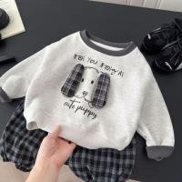 ราคา ชุดเสื้อกันหนาวสำหรับเด็ก แบบสองชิ้น ฤดูใบไม้ร่วง สไตล์การ์ตูนเกาหลี พร้อมกางเกงวอร์ม (45201261431)