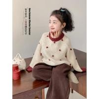 ราคา เสื้อกันหนาวฤดูใบไม้ร่วงสำหรับเด็ก เสื้อถักสไตล์ใหม่จากตะวันตก อบอุ่นในอากาศหนาว (44801261504)