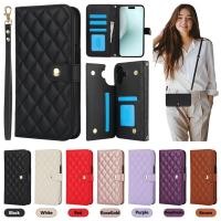 ราคา กระเป๋าใส่บัตรพลิกกระเป๋าสตางค์กรณีปลอกสําหรับ ไอโฟน 16 15 14 บวก 13 12 11 มือโปร สูงสุด 5 ช่องใส่การ์ด หนัง PU ตารางเพชร สายรัดข้อมือและสะพายข้างที่ถอดออกได้ (40013285423)