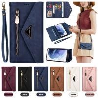 ราคา เคสกระเป๋าสตางค์แบบพับสามพับสําหรับ Samsung S25 S24 S23 Ultra Plus FE ช่องใส่การ์ด 7 ช่อง กระเป๋าซิป หนัง PU แบบทัชสบาย สายรัดข้อมือและสะพายข้างที่ถอดออกได้ (44213260034)