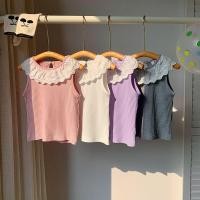 ราคา สาวเสื้อยืดแขนสั้นผ้าฝ้ายลูกไม้ตุ๊กตาปก จม ลายเด็กลูกไม้คอสั้นถักลูกไม้เสื้อยืดเด็กเสื้อกั๊ก (41201825714)