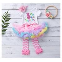 ราคา ชุดเดรสแขนสั้น ปักลายการ์ตูนไข่อีสเตอร์ สีพาสเทล สไตล์เจ้าหญิง สําหรับเด็ก อายุ 1 2 ปี (24800444796)