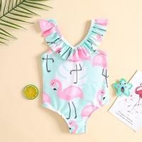 ราคา ชุดบิกินี่เด็กทารก 2 6 ขวบพิมพ์ลายฟลามิงโก้เนคไทคอวีเหมาะสําหรับเด็กผู้หญิง (25014698809)