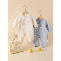 ราคา ชุดนอนทารกแรกเกิด ชุดบอดี้สูทจากผ้าฝ้ายเบาะหนา ออกแบบมาเพื่อความสบายของทารกทั้งเพศชายและเพศหญิง มีระบบผูกด้านข้างสำหรับการสวมใส่ที่ง่าย (53851280562)