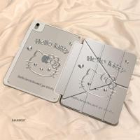 ราคา iPad เคสป้องกัน air5 6 7 Silver Hello Kitty พิมพ์ 9 10 11 รุ่นอะคริลิค pro2024 iPad Simple Apple เคสไอแพด air6 ไอแพดเจน11 เคสไอแพด air4 เคส ipad gen9 เคส ipad case ipad gen 10 case ipad air5 เคสไอแพดเ
