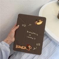 ราคา ใหม่สีน้ําตาลการ์ตูน Polka Dot Dachshund พิมพ์ เคสไอแพด air4 เคส ipad gen9 เคส ipad case ipad gen 10 case ipad air5 case ipad air 6 ปากกา iPad iPad 10th Generation แท็บเล็ตป้องกันกรณี Air6 ช่องเสียบปา