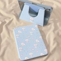 ราคา การ์ตูนสีฟ้าและสีขาว iPad Air 4 5 6 7 เคสป้องกัน 8th Generation หมุนอะคริลิค 9th Generation Apple iPad Pro 11 นิ้ว A16 10th Generation iPad เคสป้องกัน 11th Generation เคสป้องกัน iPad iPad iPad เคสป้อง