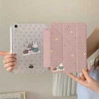 ราคา เต็มหน้าจอ Polka Dot Miffy Rabbit iPad pro2024 แท็บเล็ตป้องกันกรณี air6 น่ารัก mini6 7 พร้อมช่องเสียบปากกา 10 9 นิ้ว 11th Generation iPad gen 10 กรณี air5 iPad air 6 iPad 10 2 นิ้ว pro2024 iPad mini7 