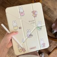 ราคา เคสป้องกันแท็บเล็ต mini6 Miffy Rabbit gen10 Generation air4 Star ipad5 ipad9 Generation pro10 2 นิ้ว air5 น่ารัก 10th Generation การ์ตูน iPad 2024 น่ารัก 10th Generation เคสแท็บเล็ต iPad mini7 Simple 