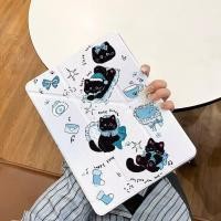 ราคา เหมาะสําหรับ iPad 9th Generation แท็บเล็ตพีซีป้องกันกรณี 8th Generation Cat Black Air 11 นิ้ว M3 A16 10th Generation Air1 2 4 5th Generation iPad เคสป้องกัน 11th Generation iPad Air 5 iPad Air 6 iPad 