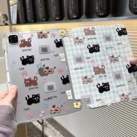 ราคา IPad Pro 11 นิ้วแท็บเล็ตป้องกันกรณี air4 5 สองด้านแม่เหล็กป้องกันการดัด 10 2 นิ้วอะคริลิค iPad pro2024 น่ารัก kitty เคสแท็บเล็ตสไตล์ใหม่ 11th Generation iPad gen 10 เคสน่ารัก air5 iPad air 6 การ์ตูน i