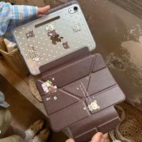 ราคา เกาหลี Rilakkuma Apple iPad 7 8 9th Generation แท็บเล็ตป้องกันกรณี pro2024 Air4 หัวเข็มขัดสติกเกอร์ด้านข้าง mini7 น่ารัก 10th Generation 2025 สไตล์ใหม่ 11th Generation เคส iPad gen 10 เคสน่ารัก air5 i