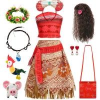 ราคา ฮาโลวีน Moana ชุดสําหรับสาวเครื่องแต่งกายคอสเพลย์สาวชุดอะนิเมะภาพยนตร์ Moana ไก่หมูชุดเครื่องแต่งกายของขวัญสําหรับสาว (29019522353)