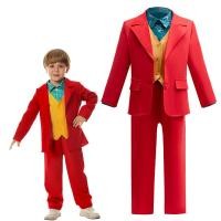 ราคา เด็กฮาโลวีนเครื่องแต่งกายภาพยนตร์โจ๊กเกอร์ตัวตลก 2 อาร์เธอร์แฟล็กบอยชุดสูทสีแดงเล่นตามบทบาทวันหยุดประสิทธิภาพชุดเทศกาลพรรคชุด (26160102286)
