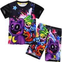 ราคา 2024 ฤดูร้อนยิ้ม Critters เสื้อผ้าเด็ก Catnap เสื้อยืดกางเกงขาสั้น 2 ชิ้นชุดเด็กทารกแขนสั้นชุดนอนชุดวัยรุ่นชายเสื้อผ้า (28803864718)