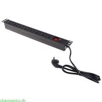 ราคา Charmantcc 250V10A Surge Protector 1U PDU 8 Outlets รางโลหะสําหรับ w ยาว Extension (44115120528)
