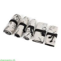 ราคา Charmantcc Peony 12 24 36 48 72 หลุมผ้าใบม้วนปากกาผ้าม่านกระเป๋าดินสอสําหรับกรณีแต่งหน้า Wrap ผู้ถือเก็บกระเป๋า Schoo (56950781877)