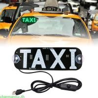 ราคา Charmantcc Taxi ไฟ LED Taxi Cab กระจกบังลมป้ายไฟ LED พร้อมถ้วยดูด (54600357441)