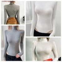 ราคา CODECOVE ชุดจั๊มสูทแขนยาว กางเกงขาสั้นรอมเปอร์ทรงสลิมคอปกสูง อิน ทั้งหมดตรงกับเสื้อผ้าหญิงเสื้อ จุดต่ําสุด ที่เรียบง่ายได้รับ ฝึก (52050293493)