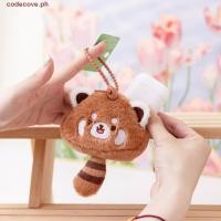 ราคา CODECOVE สีแดงแพนด้าตุ๊กตาพวงกุญแจ การ์ตูนหางเปิดกับเครื่องแต่งกายแพนด้าจี้ ตลกนุ่มหูฟังกระเป๋าน่ารักสีแดงแพนด้ากระเป๋าเป้สะพายหลังตกแต่ง (49600293284)