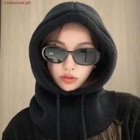 ราคา CODECOVE หมวกไหมพรม เชือกรูด กันลม ถักหมวกคลุมด้วยผ้า สบายๆสีทึบทําด้วยผ้าขนสัตว์คอป้องกันคอปก หมวกไหมพรม หมวกกลางแจ้ง (44950328583)