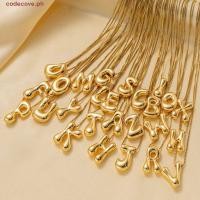 ราคา CODECOVE สร้อยคอจี้ตัวอักษร สีทองเหล็กไทเทเนียมผู้หญิงเค้นคอ แฟชั่นตัวอักษรก้อนบอลลูนตัวอักษรฟองเครื่องประดับ ก Z ตัวอักษรกระดูกไหปลาร้าโซ่ผู (43574885813)
