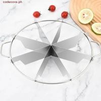 ราคา CODECOVE เครื่องตัดพิซซ่า สแตนเลสพร้อมที่จับแบ่งแพนเค้ก เครื่องมืออบแบ่งเท่ากันสนิมทนทานเครื่องตัดแตงโมแป้ง (53351710135)