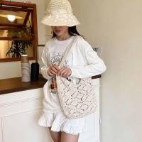 ราคา CODECOVE กระเป๋าถักดอกไม้ Hollow Out Tote Bag Beach Bag Fashion Bohemian Style Large Capacity Beach Handbag Hollow Shoulder Bag Girls (44500465722)