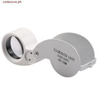 ราคา CODECOVE แว่นขยายแบบพับได้ แว่นขยายแบบใช้มือถือพับได้ 40 เท่า เลนส์ขนาดเล็ก LED 40X อ่าน (42175239367)