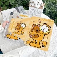 ราคา 360 เคส iPad หมุนได้พร้อมช่องเสียบปากกาหมีน้อย Garfield อะคริลิค Backboard Pro11 2020 Gen10 Gen9 Gen8 Gen7 Gen6 Gen5 Air6 Air5 Air4 ฝาครอบ iPad หมุนได้ (28611396662)