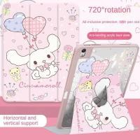 ราคา เคส Ipad 360 Rotationlove บอลลูน Cinnamoroll เหมาะสําหรับอะคริลิค iPad Air6 Gen7 8 9 10 2 Gen5 6 9 7 Air4 Air5 10 9 Pro11 Gen10 Triple พับ iPad Cover (29805838278)