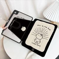 ราคา เคส Ipad 360 Rotationcute Simple Hellokitty เหมาะสําหรับอะคริลิค iPad Air6 Gen7 8 9 10 2 Gen5 6 9 7 Air4 Air5 10 9 Pro11 Gen10 Triple พับ iPad Cover (28505920612)